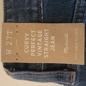 Madewell Curvy Perfect Vintage Straight Jeans 27 Tall